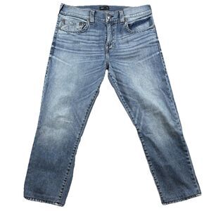 True Religion Danny Tapered Jeans Men’s 34 Blue Wash Denim Straight Slim Fit